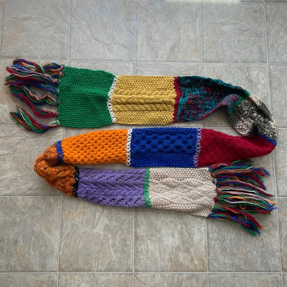 Long Wool Knit Scarf